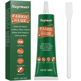 Fabric Glue, Fabric Glue for Clothing Permanent Washable for All Fabrics, Clothes, Cotton, Flannel, Denim, Leather, Polyester, Doll Repair (FGN2K60g)