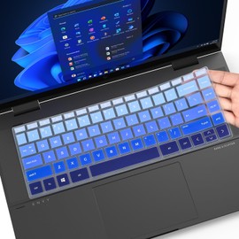 Keyboard Cover for HP Envy X360 2-in-1 15.6" 15-fe0013dx fe0053dx 15-fh0013dx 15-ey0013dx ey0023dx 15z-ey100 15-ew0013dx 15-ew0023dx 15-ew1047nr 15-ew0797nr 15t-ew000 15t-ew100 15z-ey100 -Black