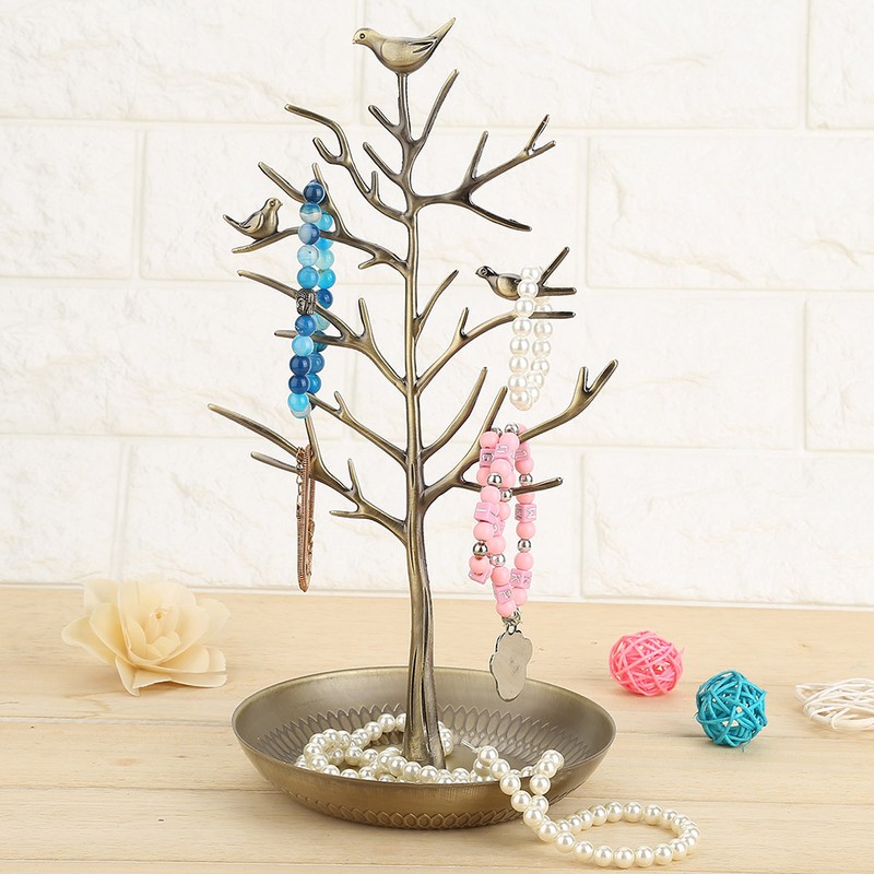 Fashionable Hanger Stand Necklace Bracelet Display Storage Tool Antique Bronze