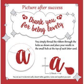 Best Friendship Party Decoration, Best Friend Party Decorations, Thank You for Being Lovely Banner, Farewell Retirement Graduation Party Supplies Red Glitter