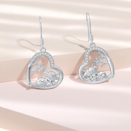 enjoylifecreative Highland Cow Earrings for Women Girls 925 Sterling Silver Scottish Cow Dangle Earrings Highland Cow Themed Jewellery Gifts for Cow Lovers