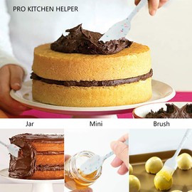 Shebaking Silicone Spatula Set 6 Piece Heat Resistant Rubber Spatulas Set for Baking Cooking and Mixing Kitchen Utensils Seamless One Piece Spatula with Stainless Steel Core Nonstick Dishwasher Safe