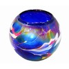 D&J Glassware Friendship Mini Globe Tea Light in a Blue