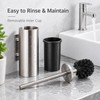 304 Stainless Steel Wall-Mounted Toilet Brush Set – No-Drill or