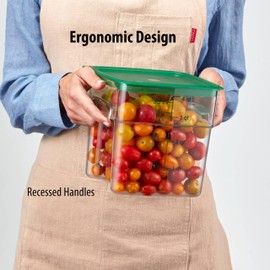 Cambro 4 QT (Quart) Food Storage Container with Lid (2 Pack) - FreshPro Series (Clear)