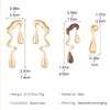 WCRAZYE Irregular Gold Waterdrop Earrings for Women Asymmetrical Gold Drop