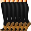 Copper Medical Compression Socks for Women and Men Circulation(6 Pairs)-Best