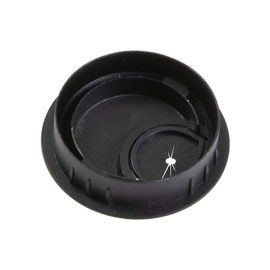 Gedotec Metal Cable Pass Desk Cable Grommet Round – Style for Furniture – Wall & Tables | Matte Steel Black | Cable Guide for Push-in | Total Diameter 56 mm | Pack of 1 - Design Cable Output