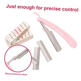 SAFIGLE 101-Piece Eyebrow Razor and Trimmer Kit Portable Makeup Tool Set for Beginners Stainless Steel Eyebrow Shaver Safety Edges for Facial Hair Removal