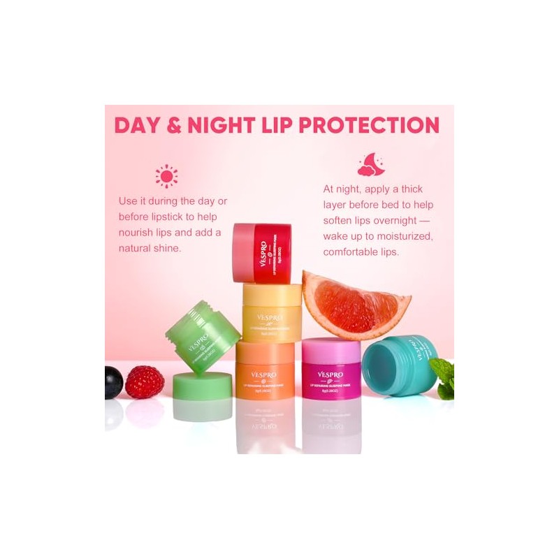 Paquete de 18 máscaras para dormir de labios, tratamiento profundo