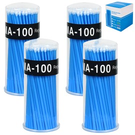 Shintop 400pcs Disposable Micro Applicators Brushes Great for Dental/Oral/Makeup (Blue, 2.5mm)