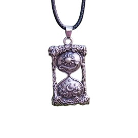 Vintage Hourglass Necklace (Sun and Moon)