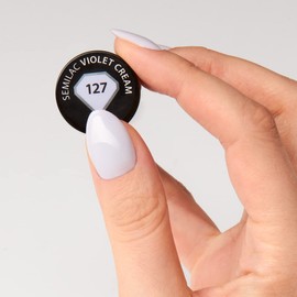 SEMILAC 127 Violet Cream Nail UV Gel Polish | Long Lasting and Easy to Apply | Soak off UV/Led | Perfect for Home and Professional Manicure and Pedicure 7 ml