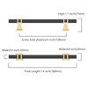 Asidrama 10 Pack 5 Inch(128mm) Matte Black and Gold Kitchen