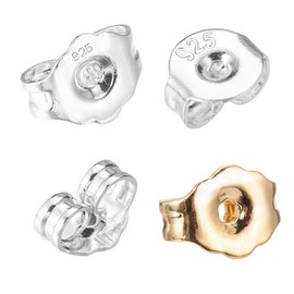 30Pcs Earring Studs for Jewelry Making - 18K Gold Plated Brass Earring Posts Earring Making Supplies Hypoallergenic Stud Earrings for Jewelry DIY Making Findings (6mm)