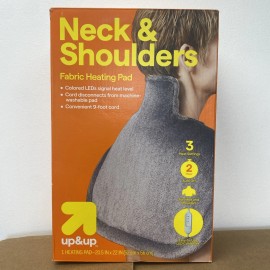 Up & Up - Neck & Shoulders Fabric Heating Pad,3 Settings, Auto Off, LED Cont