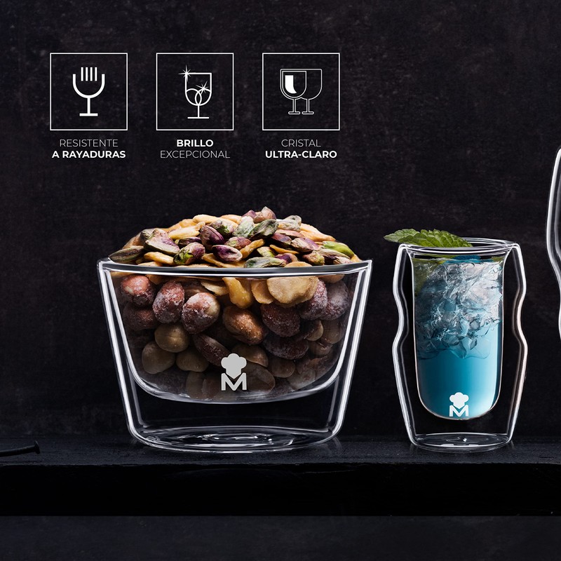 MasterPro Mixology Schüssel, 510 ml, aus Borosilikat, transparent, widersteht plötzlichen