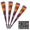 AMSNINK Henna Tattoo Set - 4 x Brown Henna Paste