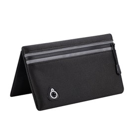 Magnetic Running Fanny Pack, Magnetic Running Pouch, Magnetic Running Fanny Pack Pouch for Women Men Runner, Magnetic Closure Pocket Waist Pack for Running Cycling Walking Hiking Travelling - Black M