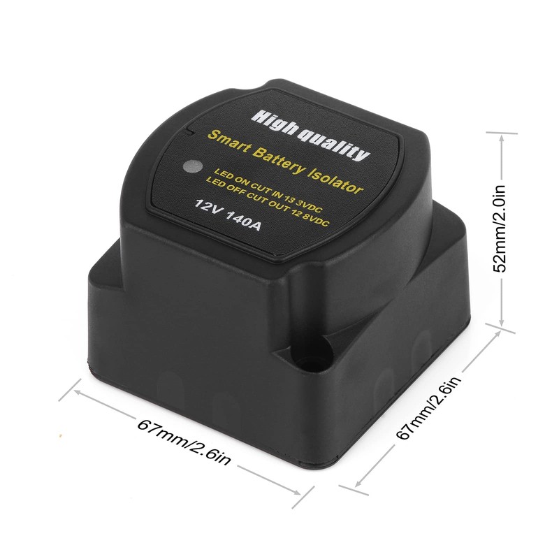 Jtron 12V 140 Amp Dual Battery Smart Isolator Kit- VSR
