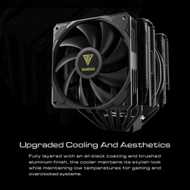 GAMDIAS BOREAS P1-720 Dual Tower Computer CPU Air Cooler, 2x High-Airflow PWM Fans (120/135mm with 68.7/84.2 CFM), Performance Heatsink w/ 7 Heatpipes, for Intel LGA1851/1700/115x & AMD AM5/AM4, Black