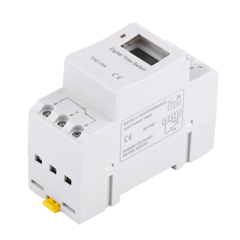 LCD Display Weekly Programmable Electronic Relay 16on＆8off Timer Switch (AC/DC12V)