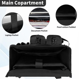 Car Organizer Front Seat, Passenger Seat Organizer with Dedicated Laptop Storage, Multiple Pockets Car Seat Organizer with Adjustable Strap, Fits Any Car/Truck, for Law Enforcement/Police/Patrol Bag