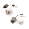 Kats'N Us Real Rabbit Fur Long Hair Mouse with Elastic