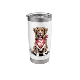 I Love Mom Nova Scotia Duck Tolling Retriever Mother's Day Stainless Steel Insulated Tumbler