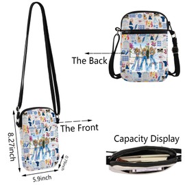 TSOTMO Musical Inspired Gift Musical Lover Gift Drama Fans Gift Theatre Zipper Pouch Crossbody Bag(AGAIN CR)