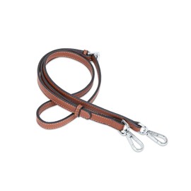 TUKYWAN Leather Purse Straps for Longchamp Conversion Kit, Leather Handbag Crossbody Shoulder Strap Adjustable for Women, Strap-Brown Silver, strap