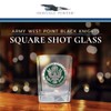 Heritage Pewter Army Square Shot Glass | Hand-Sculpted 1.5 Ounce