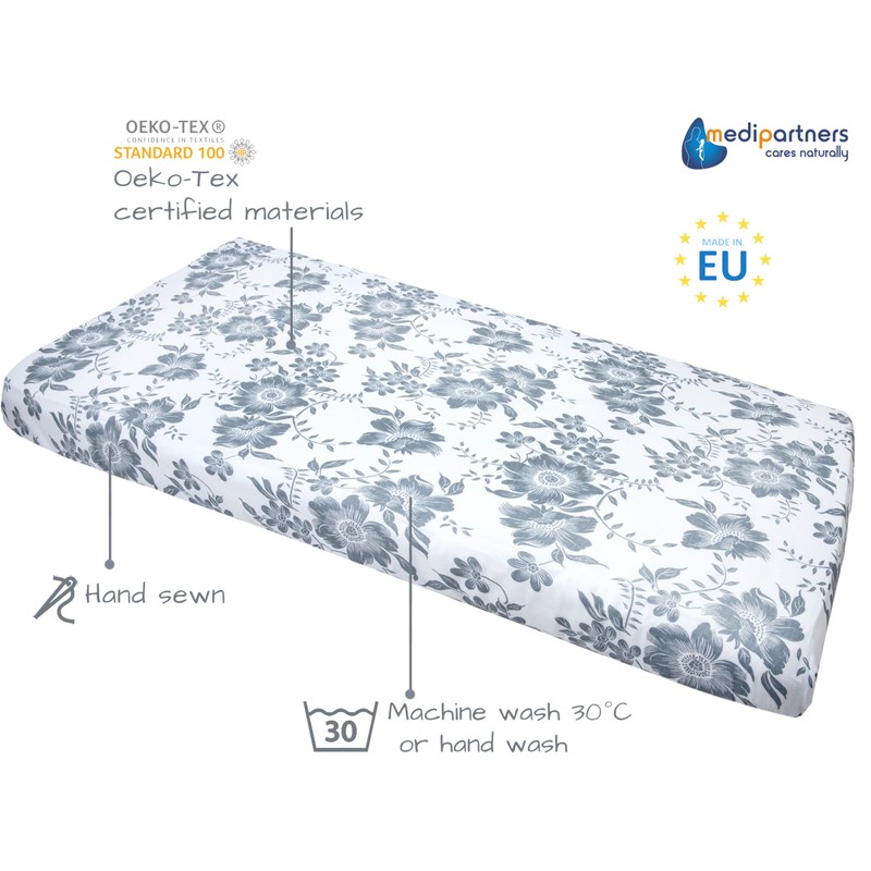 Medi Partners Fitted Sheet 60x120 cm 100% Cotton Baby Bed