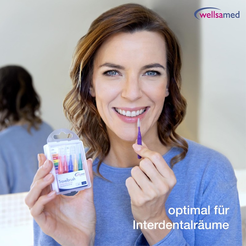 wellsamed Travelbrush 7-Piece Interdental Brush Set, ISO 0-5, Brush Size: