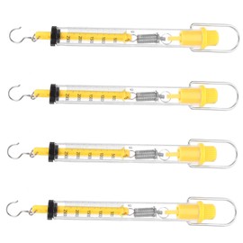 Gatuida 4Pcs Spring Balance Dynamometer Hook Scale Tubular Newton Force Accurate Measurement for Physics Experiments Classroom and Field Applications