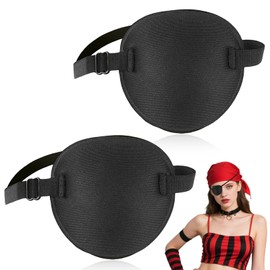 2 Pcs Eye Patch, Eye Patches for Women, Eye Patch Medical, Adjustable Eye Patches, One Black Eye Cover for Lazy Eye