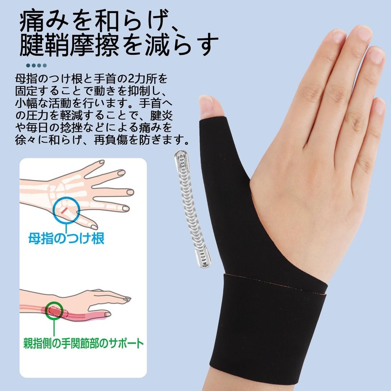 Fingooo Wrist Support, Thumb Base, Thumb, Cool, Thin, Lightweight, Thin,