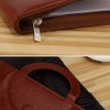 Conference Folder A4 Clipboard Folder Leather Multi-Function Document Organiser with