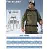 FREE SOLDIER Men's Waterproof Softshell Jacket Thick Fleece Lined Outdoor