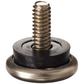 Shepherd Hardware 9449 7/8-Inch Threaded Stem Furniture Glides, 1/4-Inch Stem Diameter, Metal Base with Rubber Cushion, 4-Pack