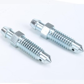 AC PERFORMANCE M8 x 1.25 Brake Bleed Nipple Screw Bleeder Fitting Zinc Steel, Pack of 2