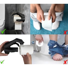 Toilet Paper Holder Gothic，Toilet Paper HolderEasy to Install Toilet Paper Holder in BathroomFun Bathroom Decor, 3D Ghost Hand Toilet Paper HolderHalloween Decor