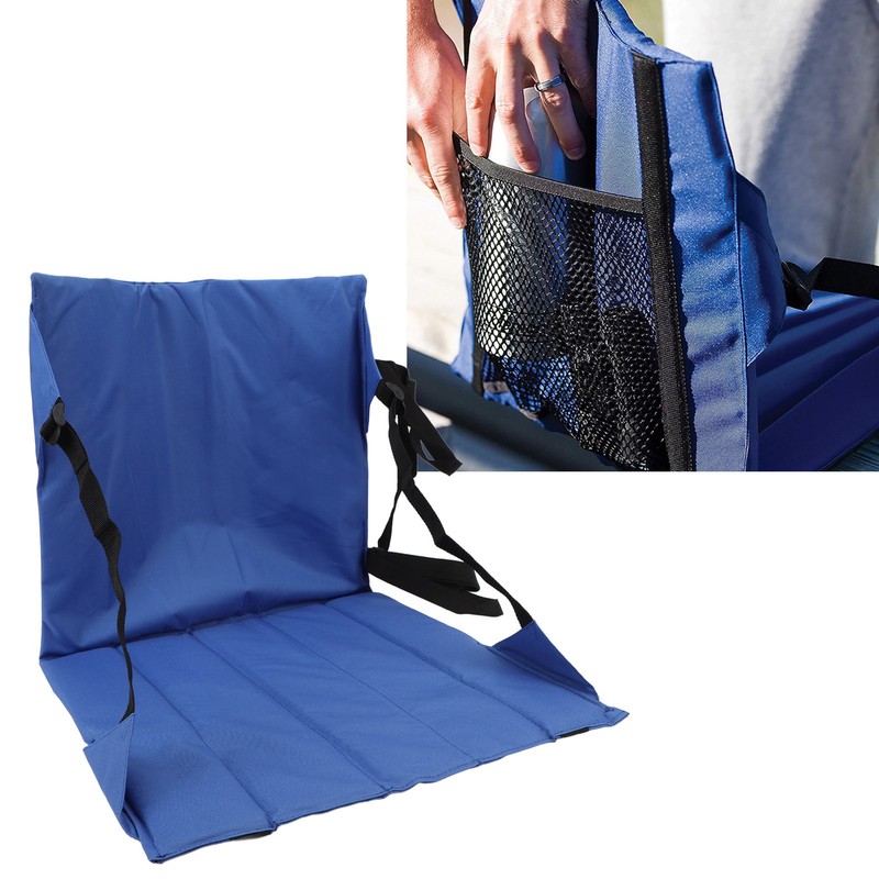Foldable Seat Cushion Backrest Beach Chair Mat Single Person Portable
