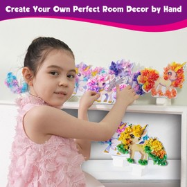 MyPixie Poke Art Kits for Girls, Arts and Crafts for Kids 4-8, DIY Creative Activity Toys, Birthday Gifts for Girls 4 5 6 7 8 9 10 (Unicorn)