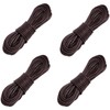 Nydotd 4 Pairs Waxed Round Shoe Laces Dress Waxed Shoelaces