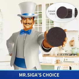 MR.SIGA Abrasive Heavy Duty Pad Refills for Electric Spin Scrubber, 10 Pack