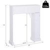 HOMCOM Freestanding Over Toilet Bathroom Storage Cabinet - White