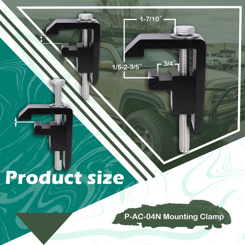 P-AC-04N Camper Shell Clamps, Truck Cap Mounting Clamps, Truck Topper