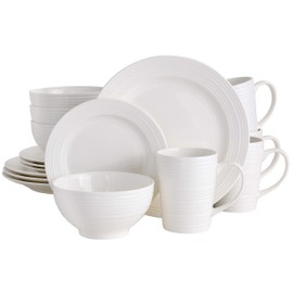 Gibson - 102504.16RM Gibson Home Amelia Court 16 Piece Dinnerware Set, White