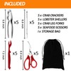 Seafood Crab Crackers and Tools, 21 Pcs Crab Leg Crackers